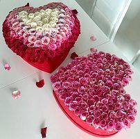 101 роза в коробке сердце  купить за 7 500 грн.
