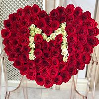 Сердце из 101 розы купить за 4 790 грн.